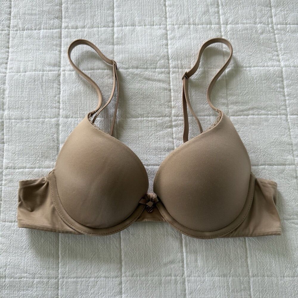 Victoria's Secret Body by Victoria Push Up Underwire Bra 34A Beige Praline